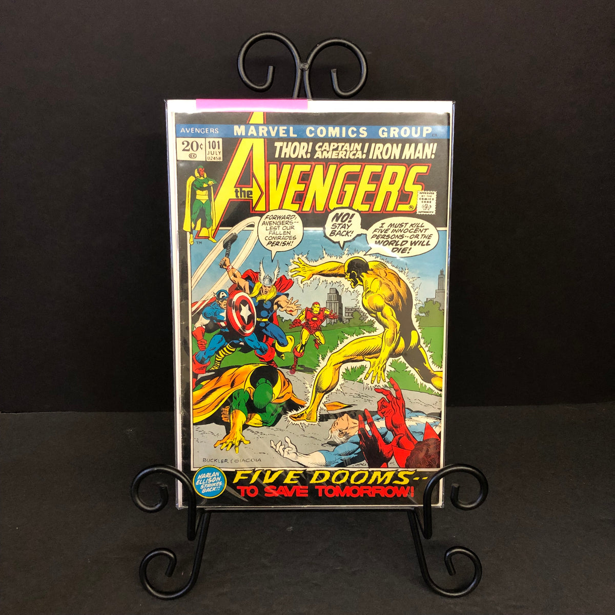 The Avengers #101 - Ellison/Thomas/Buckler - Signed by Harlan Ellison - 1972