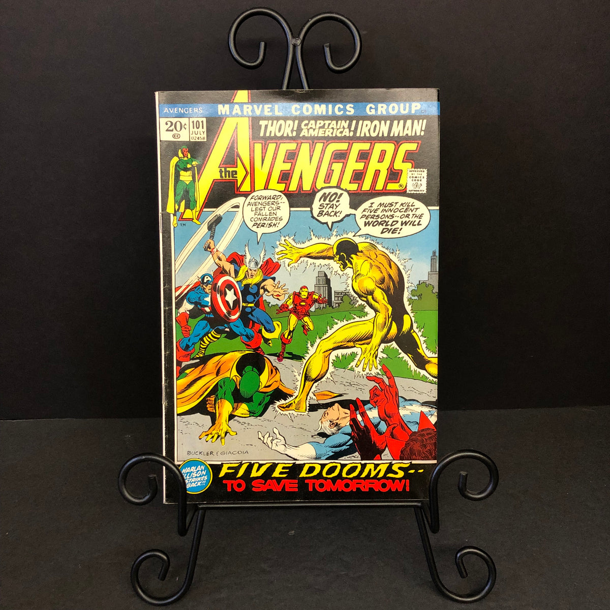 The Avengers #101 - Ellison/Thomas/Buckler - Signed by Harlan Ellison - 1972