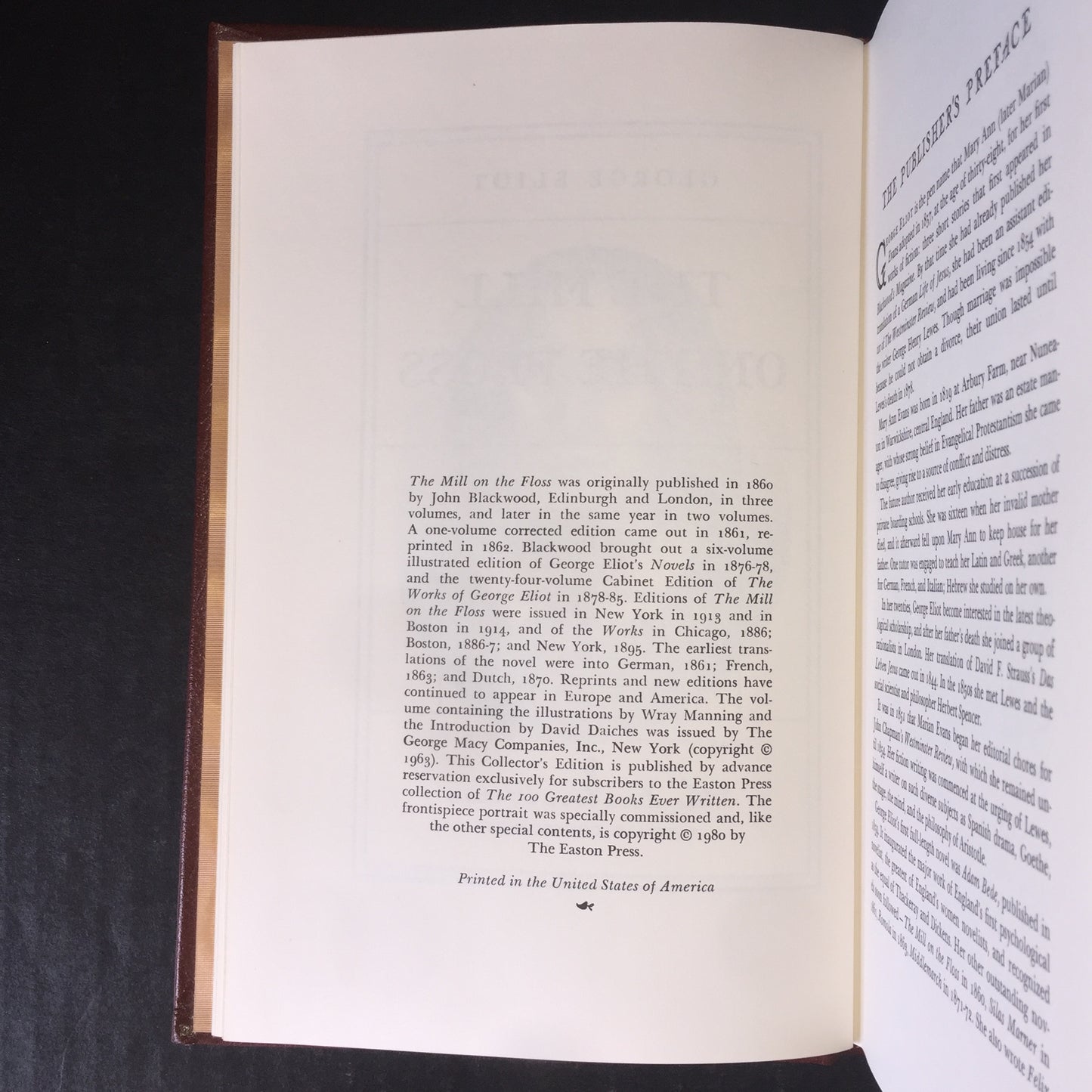 The Mill on the Floss - George Eliot - Easton Press - 1980