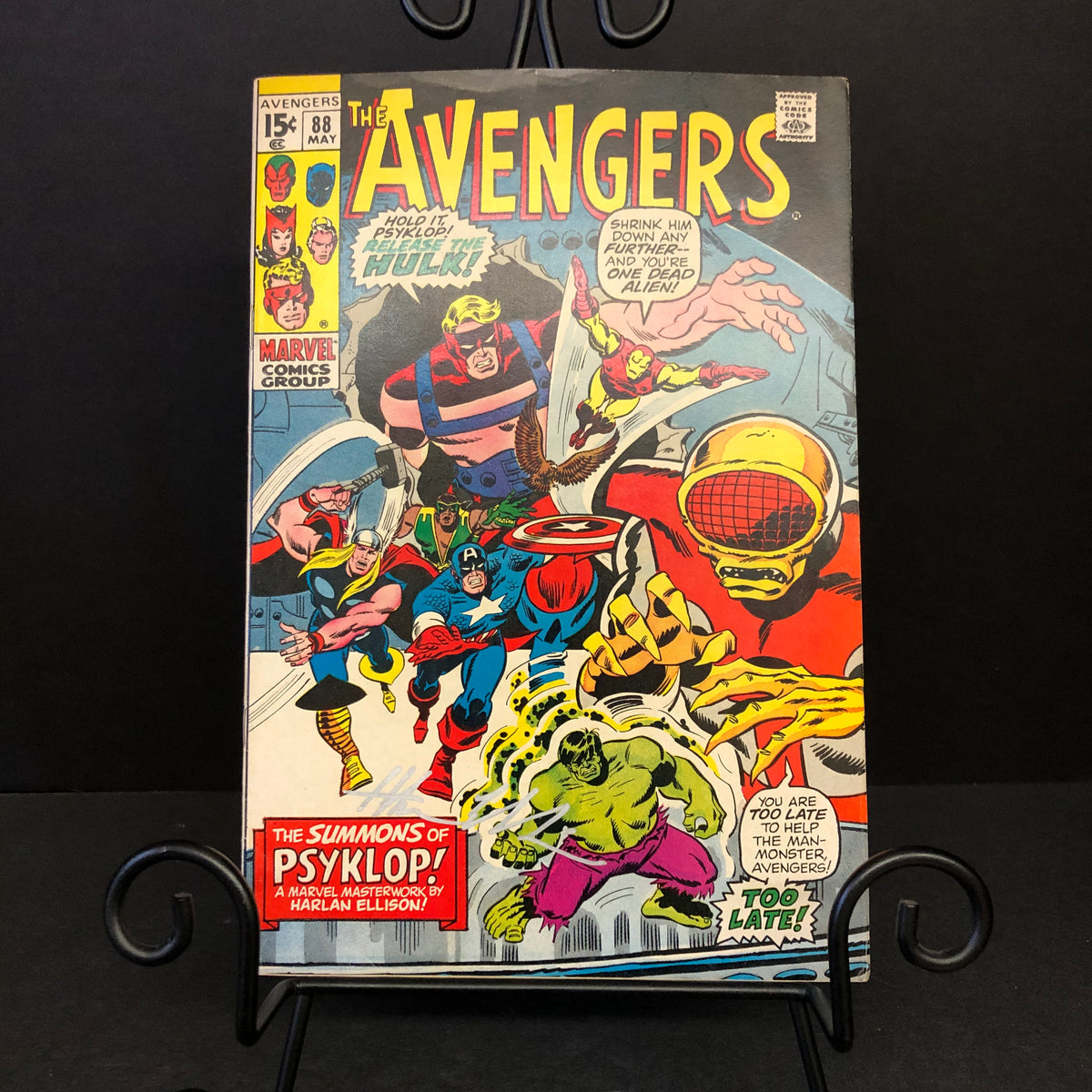 The Avengers #88 - Ellison/Thomas/Buscema - Signed by Harlan Ellison - 1971