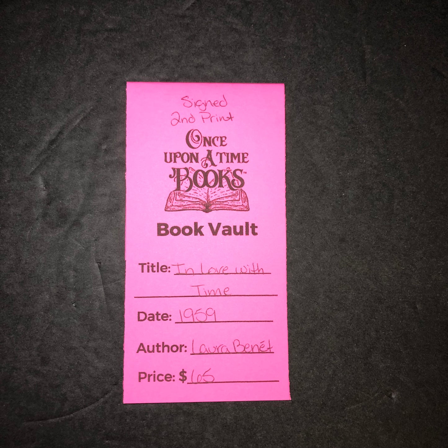 In Love with Time - Laura Benét - 2nd Print - Signed - 1959