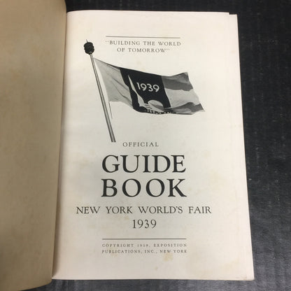 New York Worlds Fair Official Guide Book - Exposition Publications - Spine Damage - 1939