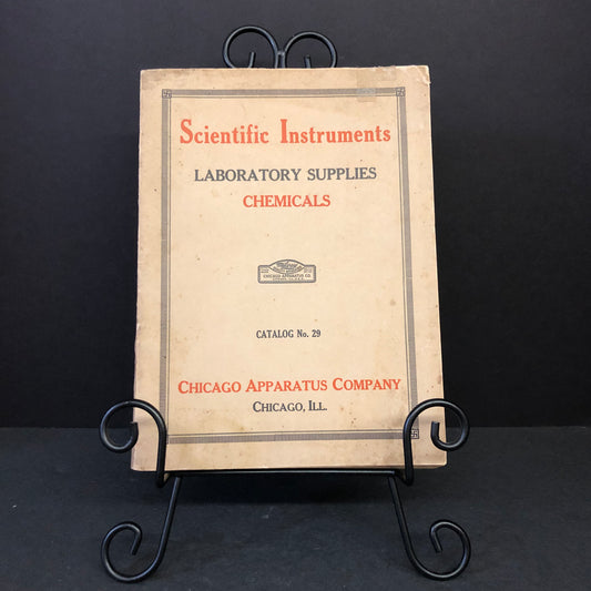 Scientific Instruments Catalogue - Chicago Apparatus Co. - 1922