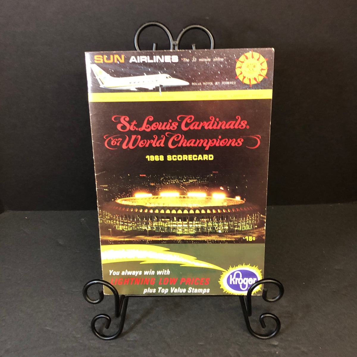 St. Louis Cardinals Full Game Scorecards - Set of 3 - 1968