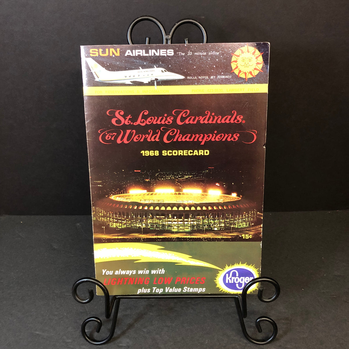 St. Louis Cardinals Full Game Scorecards - Set of 3 - 1968