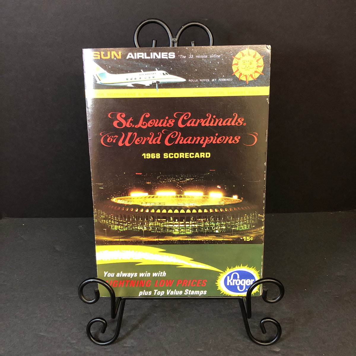St. Louis Cardinals Full Game Scorecards - Set of 3 - 1968
