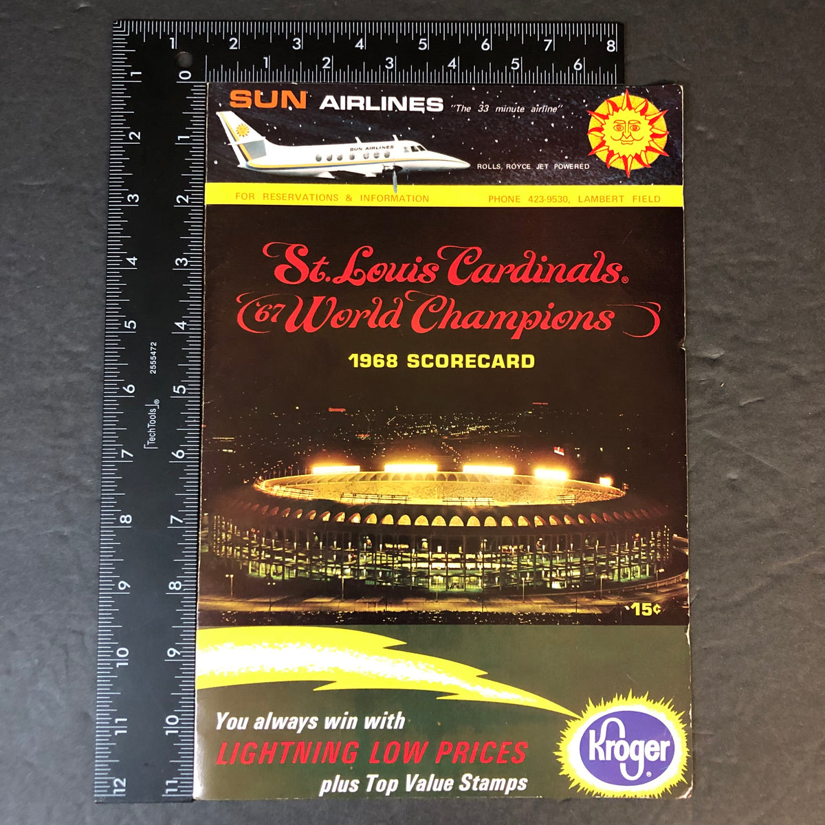 St. Louis Cardinals Full Game Scorecards - Set of 3 - 1968