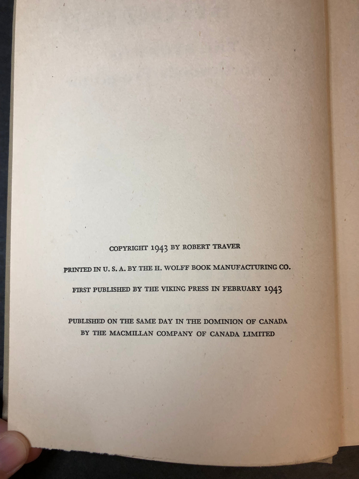 Troubleshooter - Robert Traver - First Edition - 1943