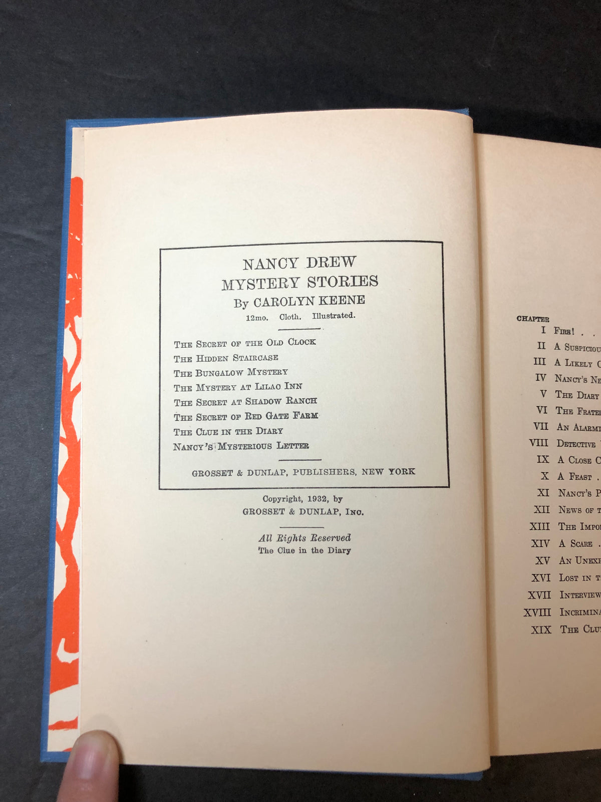 The Clue in the Diary - Carolyn Keene - Early Print - 1932