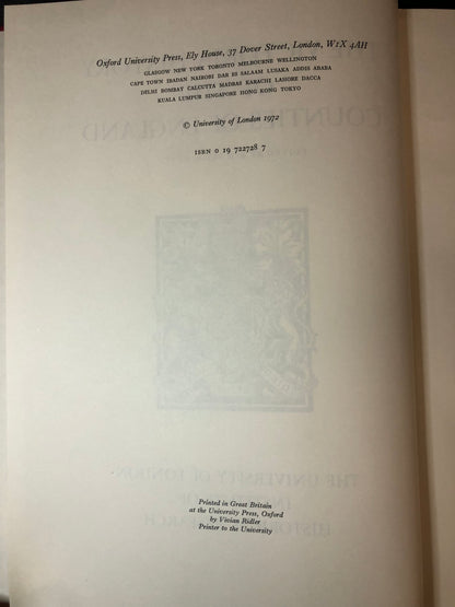 The Victoria History of the County of Oxford - Oxford University Press - Volume X Only - 1972