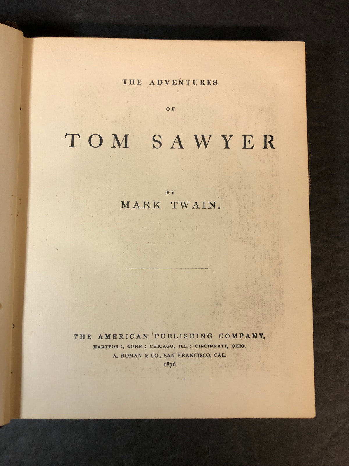 Tom Sawyer - Mark Twain - First Edition - Very Scarce - 1876