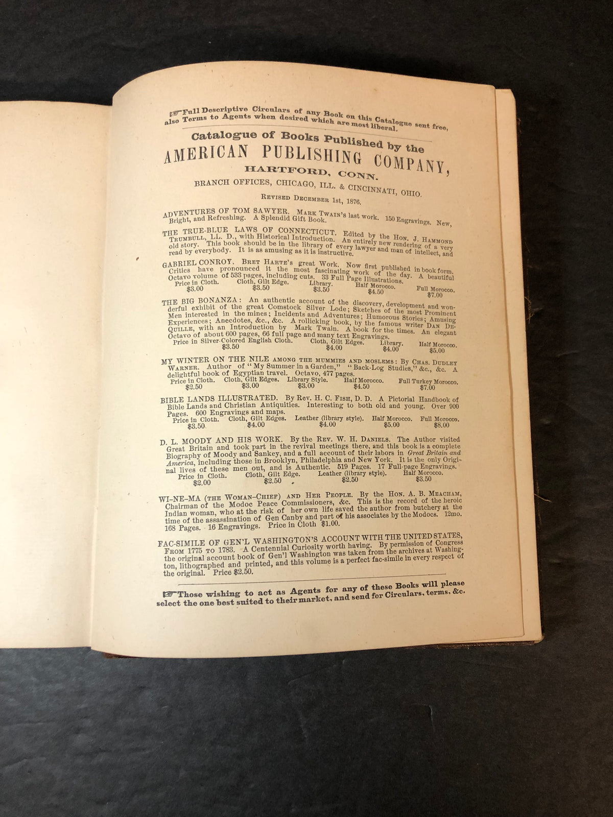 Tom Sawyer - Mark Twain - First Edition - Very Scarce - 1876