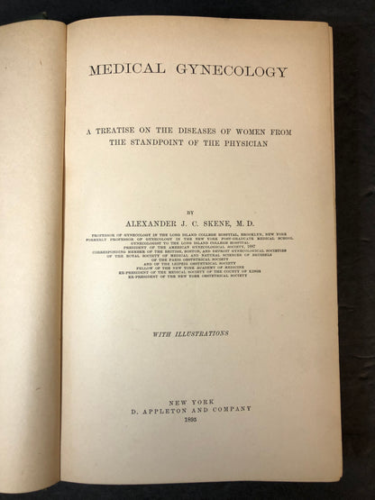 Medical Gynecology - Alexander J. C. Skene - 1895