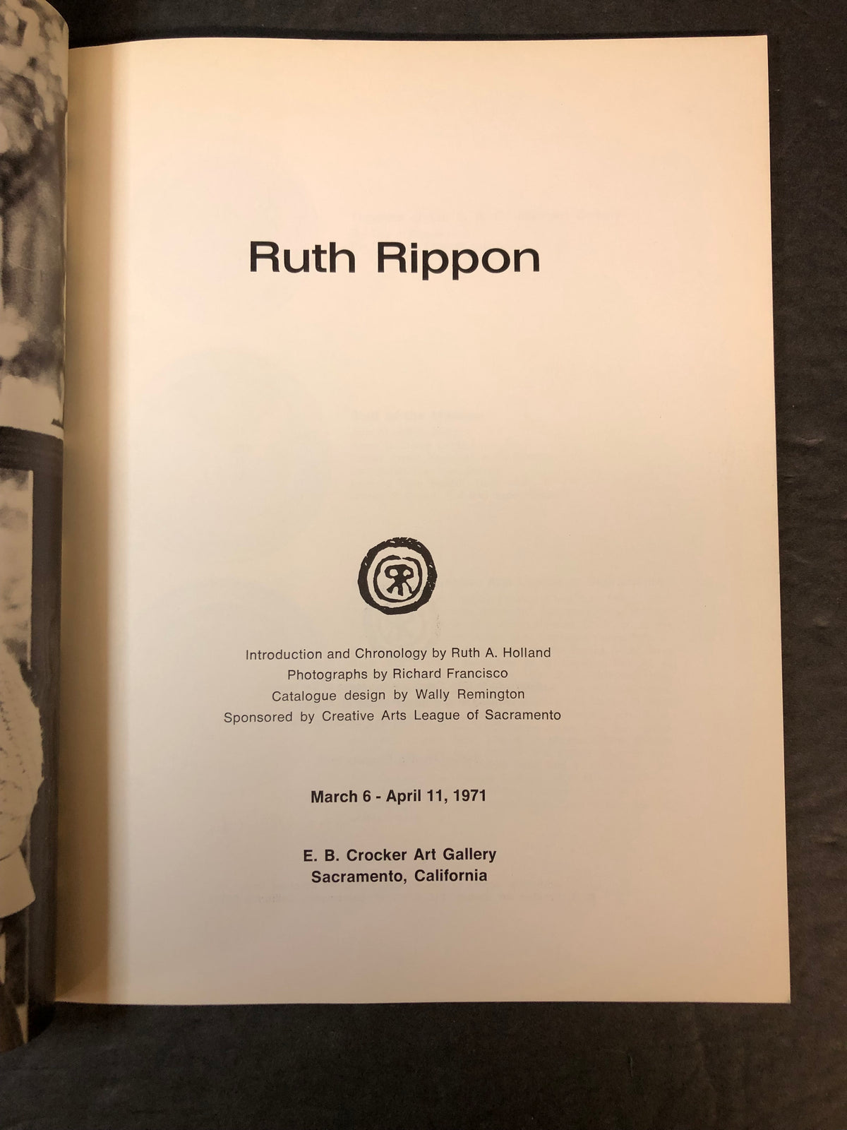 Ruth Rippon - Creative Arts League of Sacramento - Signed - 1973