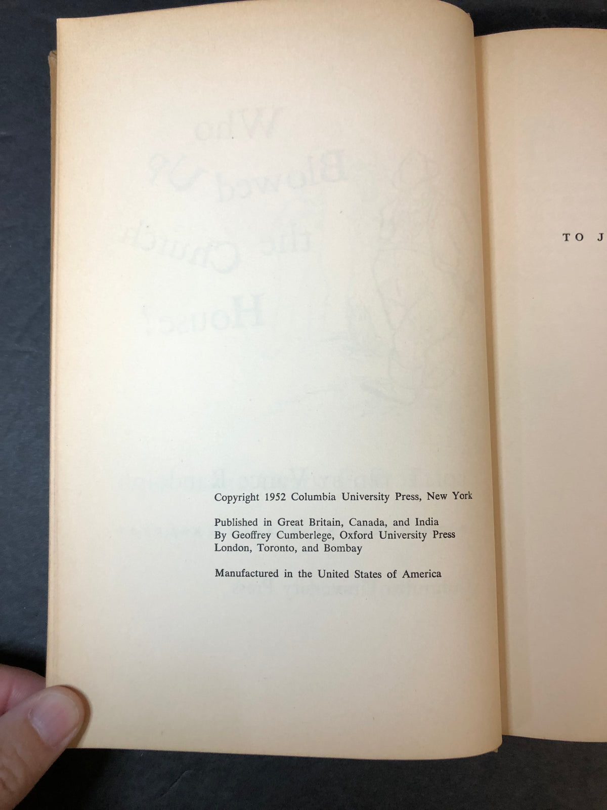 Who Blowed Up the Church House - Vance Randolph - Ozark - First Edition - 1952