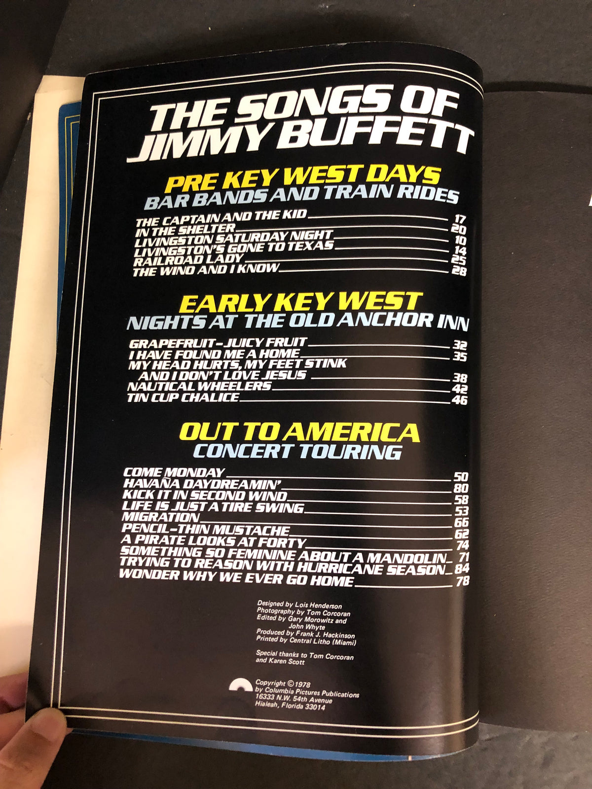 The Songs of Jimmy Buffett - Columbia Pictures Publication - 1978