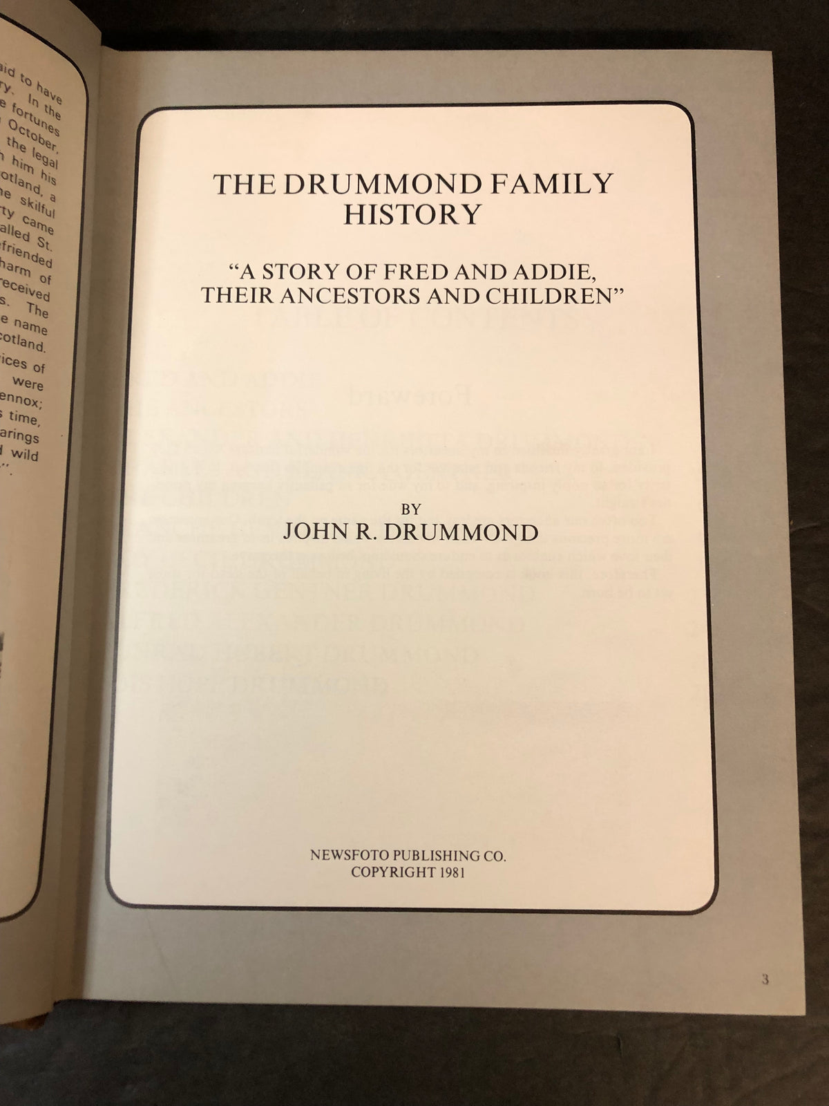 The Drummond Family History - John R. Drummond - 1981
