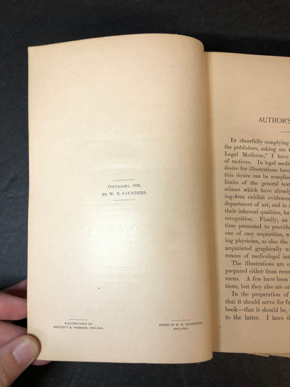 Atlas of Legal Medicine - Dr. E. Von Hofmann - 1898