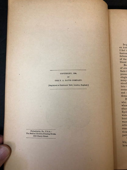 Lectures of Auto-Intoxication in Disease - CH. Bouchard - 1894