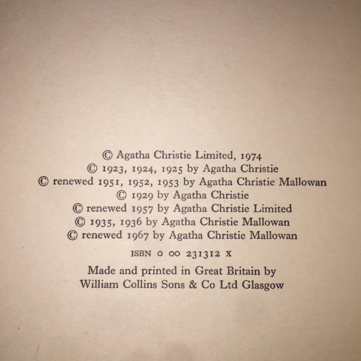 Poirot's Early Cases - Agatha Christie - True 1st Edition - 1974