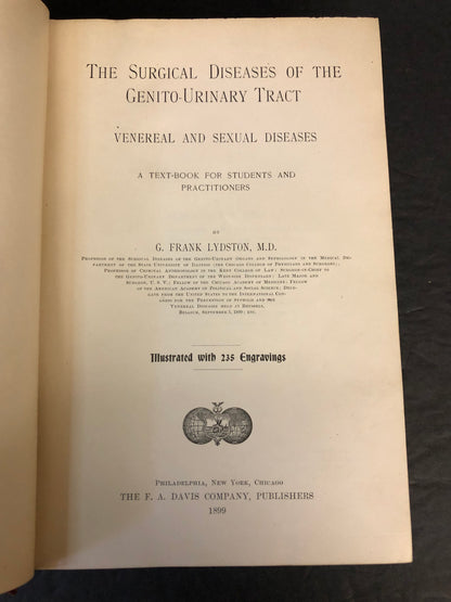 The Surgical Diseases of the Genito-Urinary Tract - G. Frank Lydston - 1899