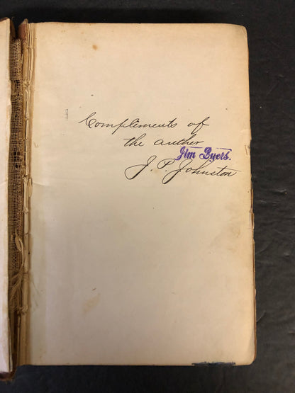 Twenty Years of Hus'ling - J.P. Johnston - Signed - 1888