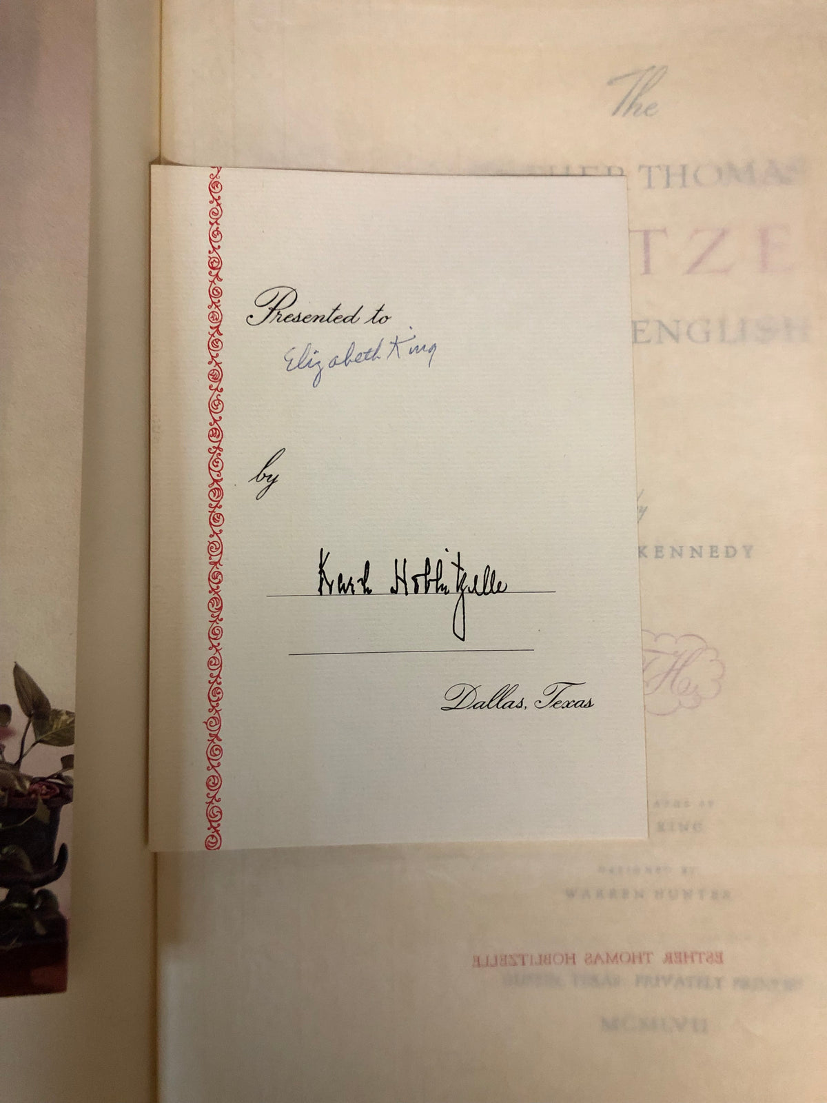 The Esther Thomas Hoblitzelle Collection of English Silver - Mary L. Kennedy - Limited - Signed - 1957
