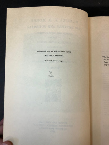 Samuel F.B. Morse Letters and Journals - Edward Lind Morse - 2 Volumes - 1914