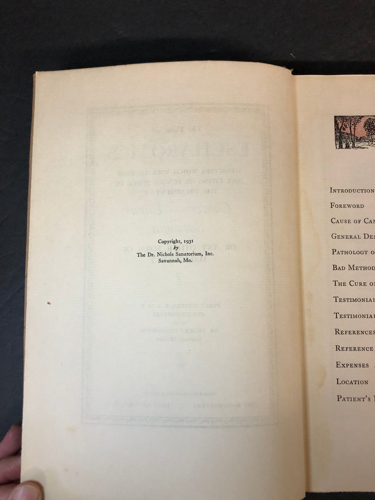 The Value of Escharotics - Perry Nichols - 1931