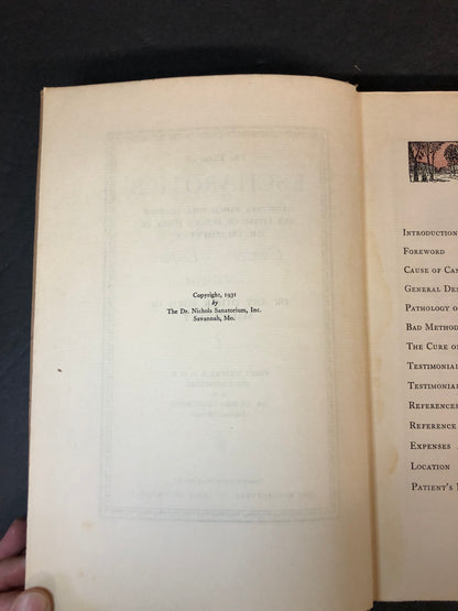 The Value of Escharotics - Perry Nichols - 1931