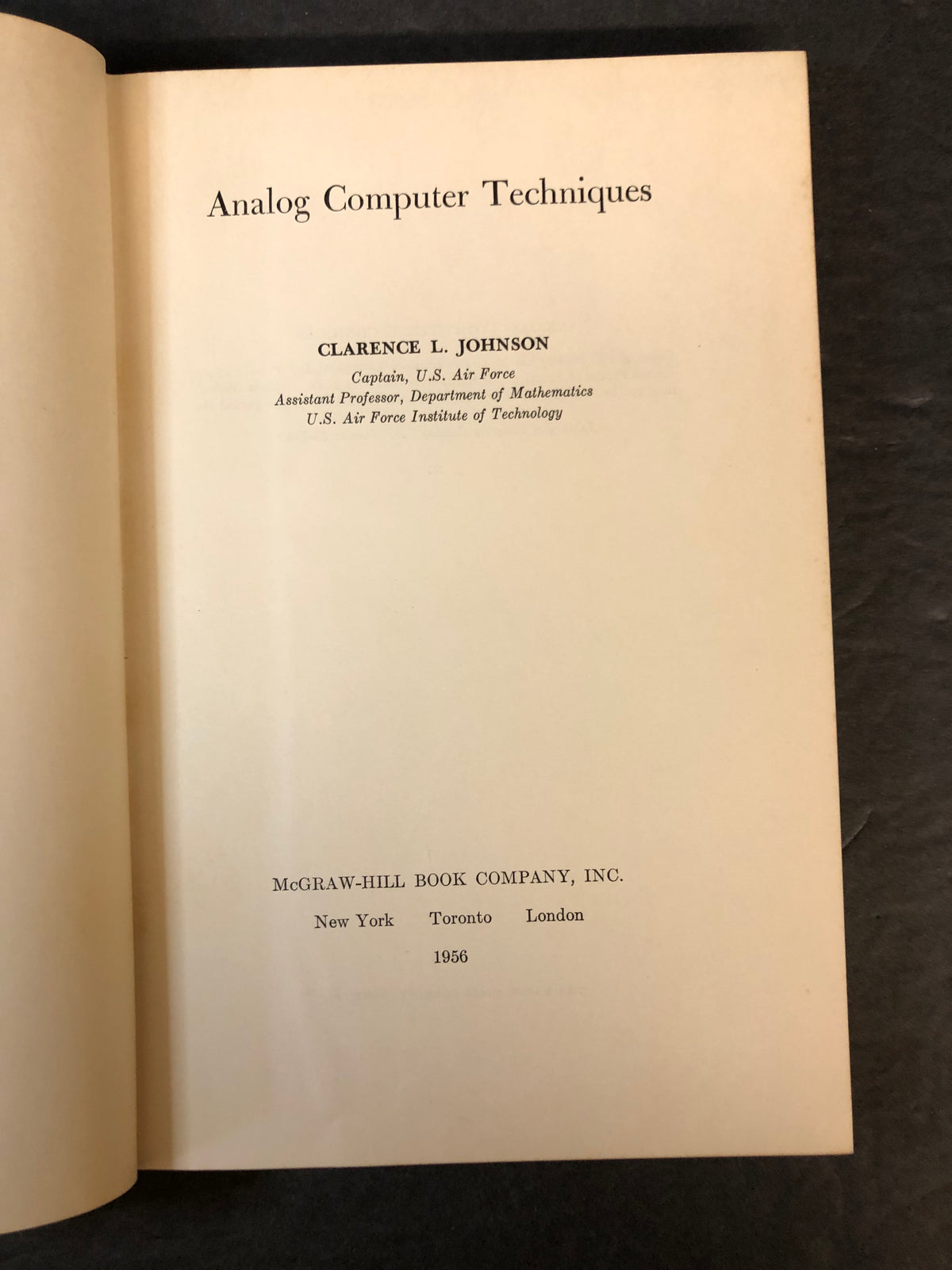 Analog Computer Techniques - Clarence L. Johnson - 1956
