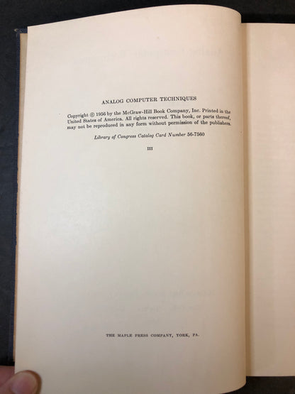 Analog Computer Techniques - Clarence L. Johnson - 1956