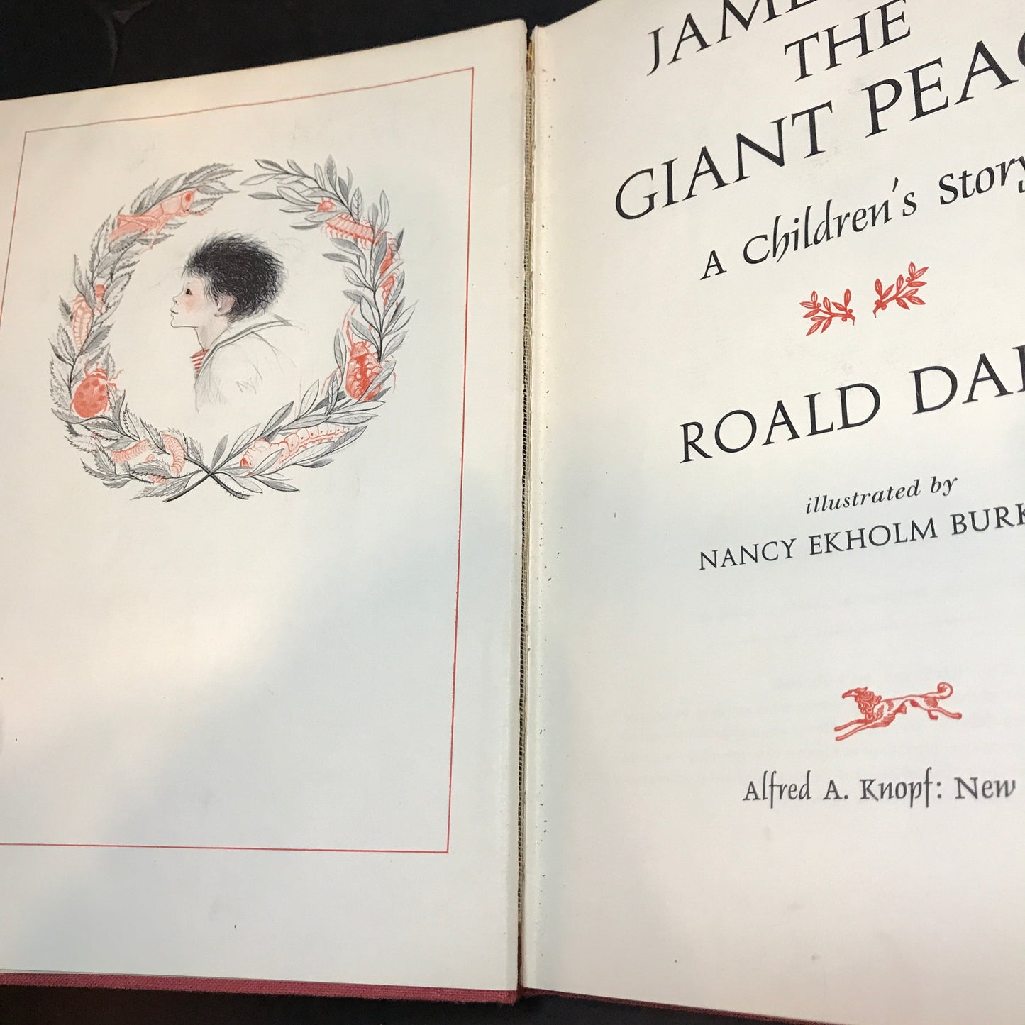 James and the Giant Peach - Roald Dahl - 1st Edition - 5 line Colophon - 1961