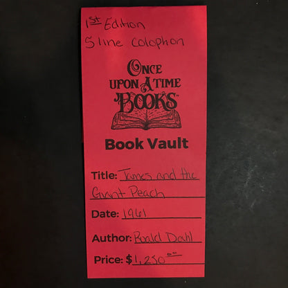 James and the Giant Peach - Roald Dahl - 1st Edition - 5 line Colophon - 1961