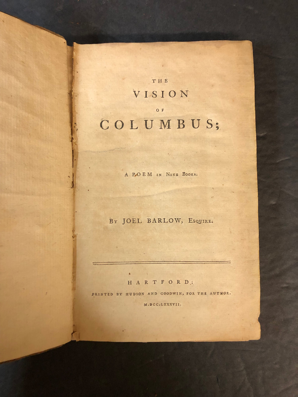 The Vision of Columbus - Joel Barlow - Scarce - 1787