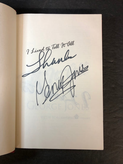 I Lived to Tell it All - George Jones with Tom Carter - Signed - 1996