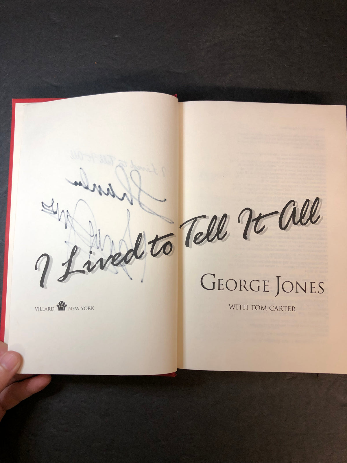 I Lived to Tell it All - George Jones with Tom Carter - Signed - 1996