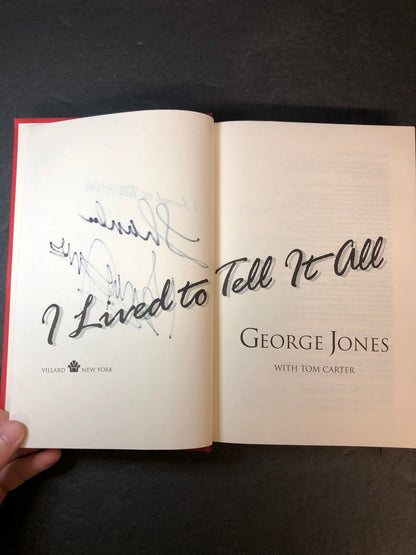 I Lived to Tell it All - George Jones with Tom Carter - Signed - 1996