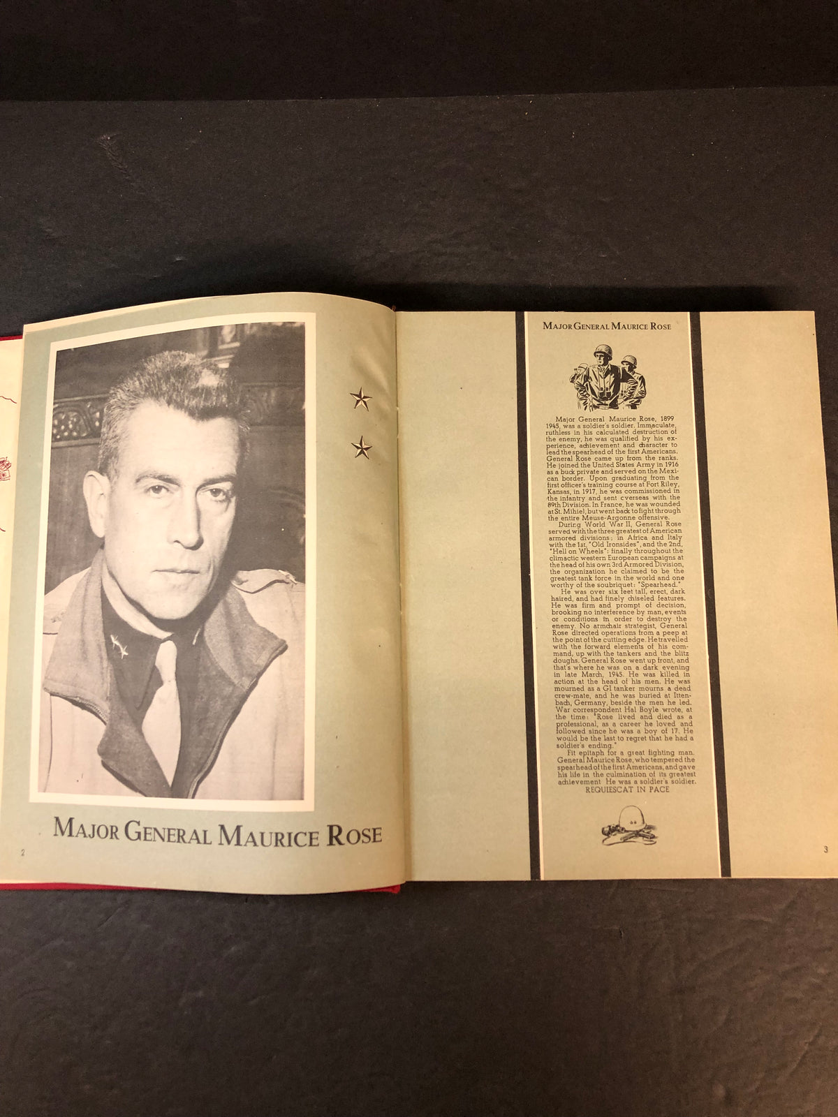 Spearhead in the West - The Third Armored Division - Scarce in Dust Jacket - 1945