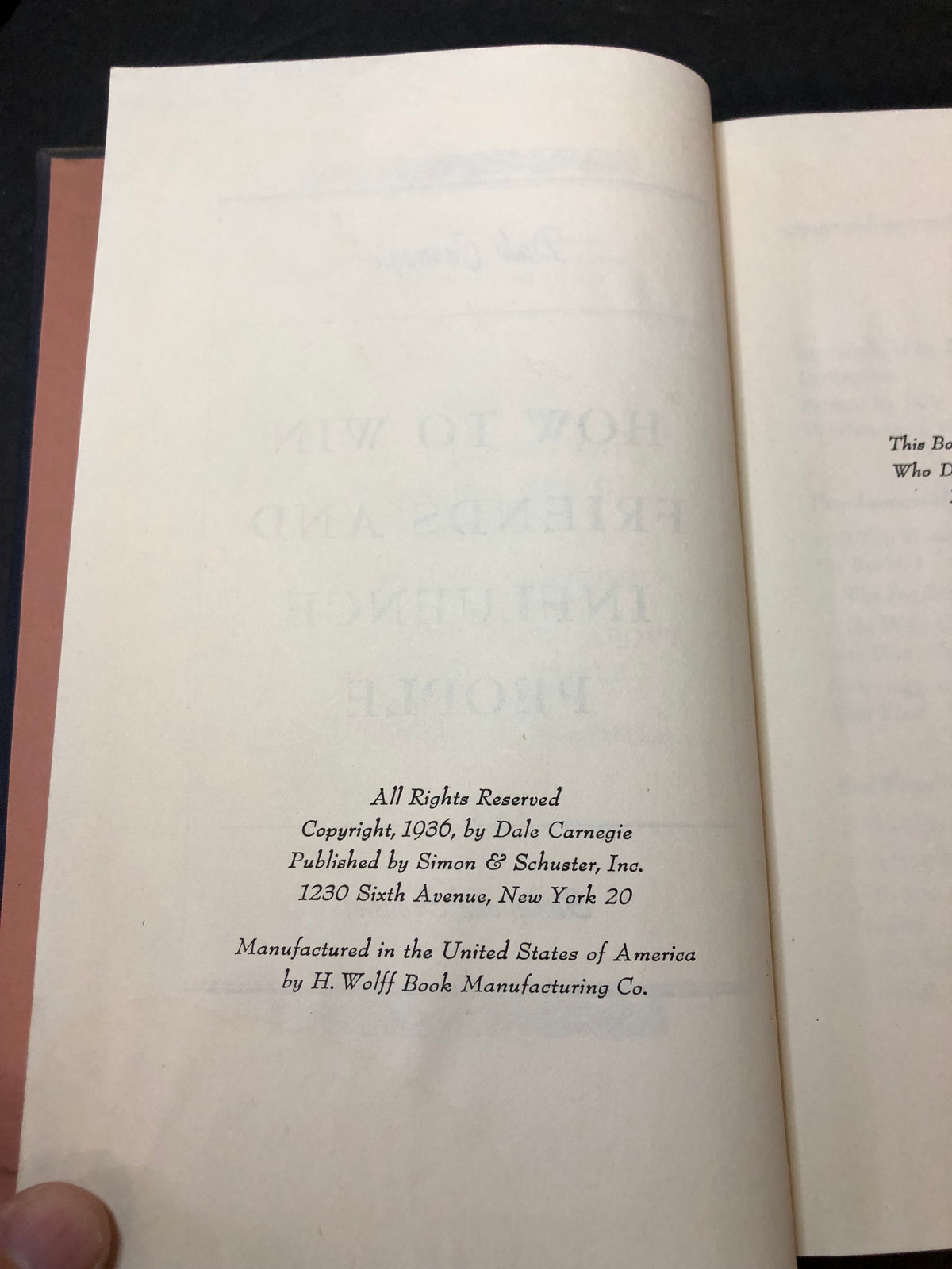How to Win Friends and Influence People - Dale Carnegie - Scarce - 1938