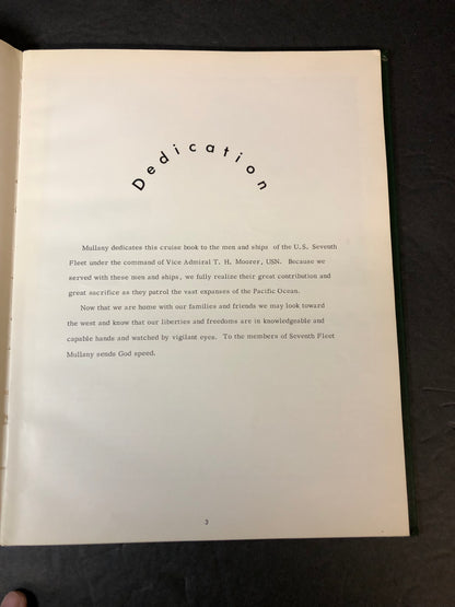 Far East Cruise USS Mullany DD 528 - USS Mullany Cruise Book Staff - Scarce - 1964