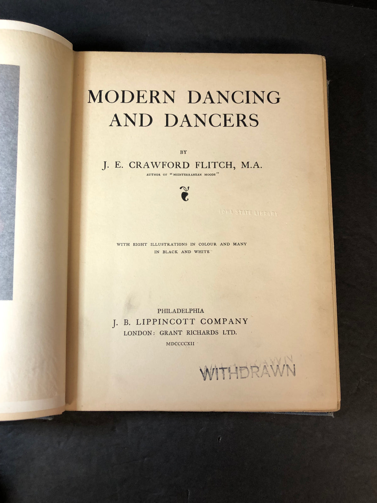 Modern Dancing and Dancers - J.E. Crawford Flitch - Ex Library - 1912