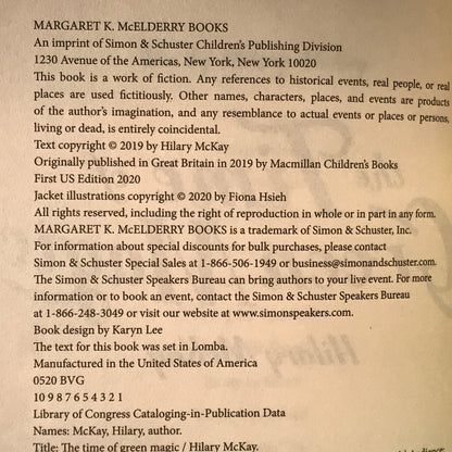 The Time of Green Magic - Hilary McKay - Signed - 2020