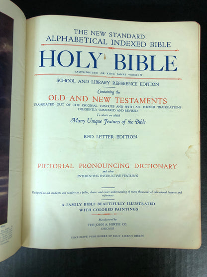Holy Bible - Red Letter Edition - Masonic Edition - 1949