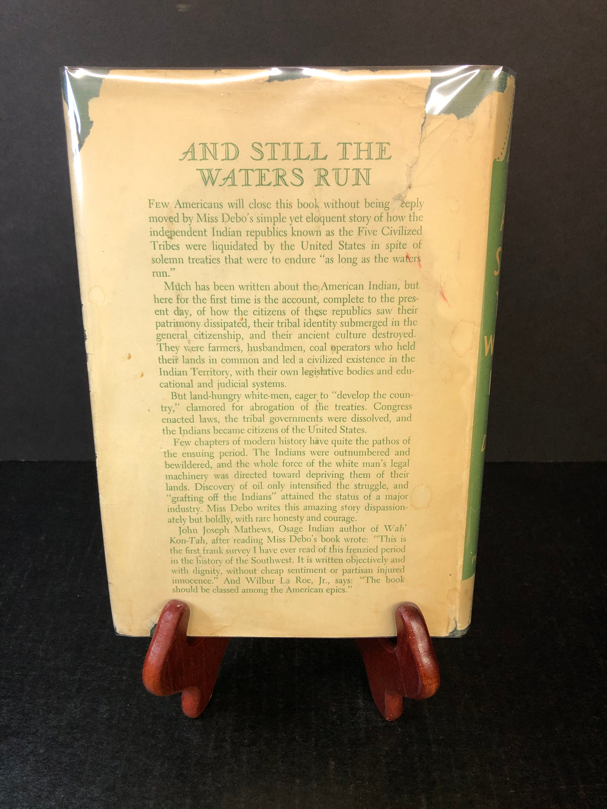 And Still the Waters Run - Angie Debo - 1940