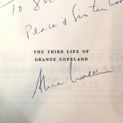 The Third Life of Grange Copeland - Alice Walker - Signed - 1977
