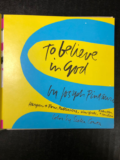 To Believe in God - Joseph Pintauro - Signed - 1968
