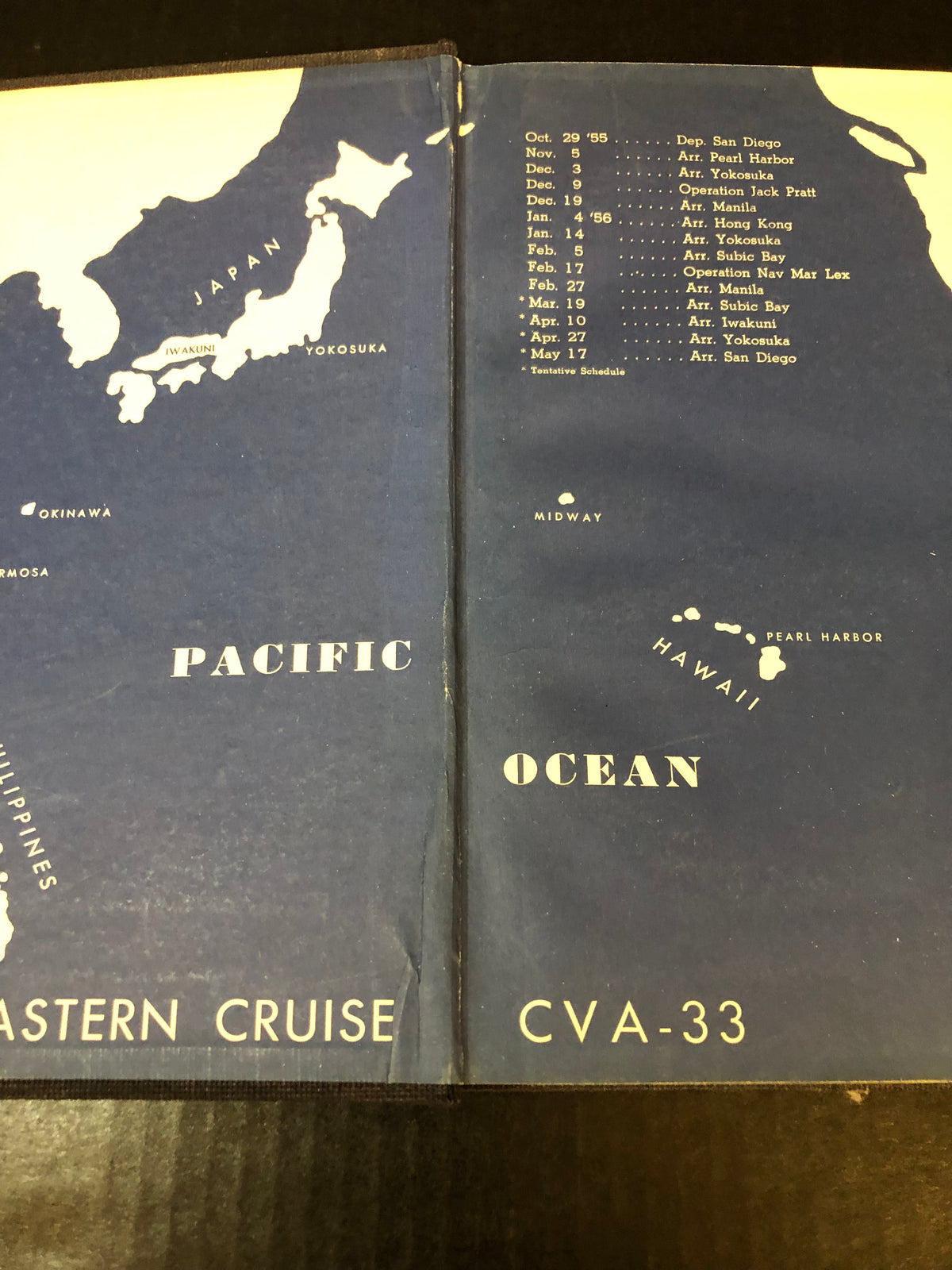 55-56 Far Eastern Cruise CVG-5 - Cruise Book Staff - 1956