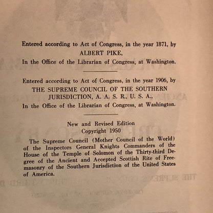 Morals and Dogma - Albert Pike - 1969