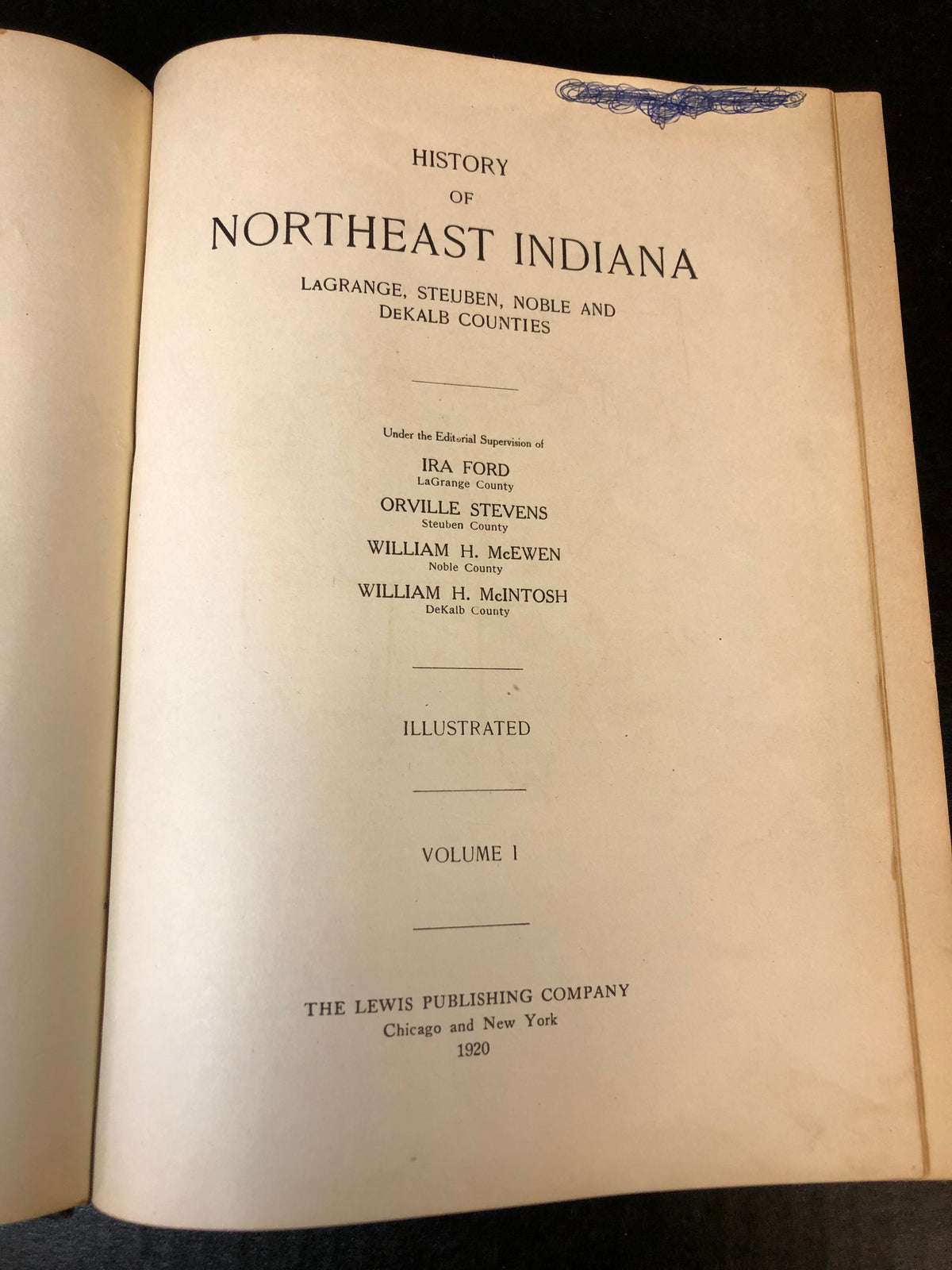 History of Northeast Indiana - Ira Ford - 2 Volume Set - 1920